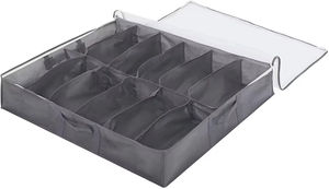 Organizador de Zapatos Cuadrado Gris de Aluminio y Plástico PP Personalizado, Caja de Almacenamiento de Zapatos Plegable con Tapa - Product Image 5