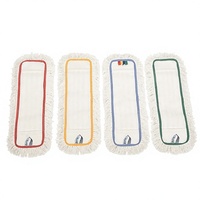 Serpillère plate industrielle pour le dépoussiérage de grandes surfaces, base en toile bleue pivotante à 360°, manche en aluminium pour le nettoyage des entrepôts, des aéroports et des couloirs