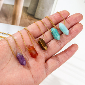 Ожерелье из нержавеющей стали с натуральным камнем - Product Image 2