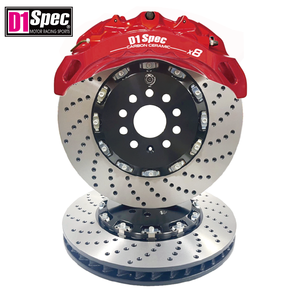 โรเตอร์แบบมีร่องสีแดงสำหรับงานหนัก ขนาด 400 มม. สำหรับรถ SUV ขนาดใหญ่ LX600 Silverado ชุดเบรกซุปเปอร์บิ๊ก 8 คาลิปเปอร์ - Product Image 1