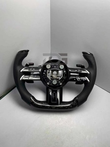 Volant de voiture en fibre de carbone pour Mercedes benz C200 C300 E200 E300 GLC CLS Cuir perforé personnalisé <span class=keywords><strong>Prix</strong></span> de gros - Product Image 5