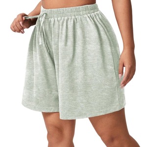 Shorts Deportivos para Gimnasio, Cintura Alta Elástica, Tela Elástica, Ropa Deportiva para Entrenamiento, Running, Ropa Deportiva Activa para Mujer - Product Image 1