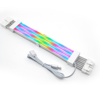 Kabel Ekstensi RGB 8Pin 24Pin ARGB ATX untuk Casing PC, Pengisian Cepat 3A, Kabel Daya Motherboard Komputer PVC Berwarna