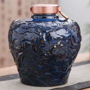 Nhà Máy giá bán buôn chai gốm men màu xanh sứ rỗng rượu <span class=keywords><strong>Hip</strong></span> <span class=keywords><strong>Flask</strong></span> - Product Image 3