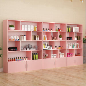 ตู้หนังสือเด็กสีชมพูและผลิตภัณฑ์ความงามชั้นวางจอแสดงผลตู้เก็บ - Product Image 2