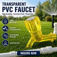 Robinet d'eau en PVC transparent anti-fuite pour la maison et l'irrigation de jardin, fabrication chinoise, vente en gros, personnalisation OEM ODM