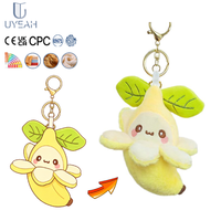 Porte-clés en peluche personnalisé UYEAH OEM/ODM, mini dessin animé, cadeau, logo personnalisé, mascotte fruit souple, jouet en peluche