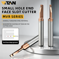 Outil de perçage CNC pour petits diamètres en carbure MVR, avec rainure de coupe à l'extrémité et diamètre de tige de 6 mm