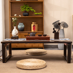 Japanese Style <b>Bamboo</b> Coffee <b>Table</b> Solid Wood Tatami Tea <b>Table</b> With Drawer For Living Room Or Balcony Use - Product Image 3