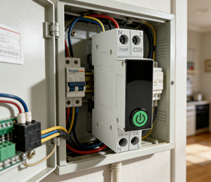 TUYA compatibile 63A interruttore intelligente WiFi 1P + N, misurazione dell'energia KWh in tempo reale, telecomando e Timer - Product Image 2