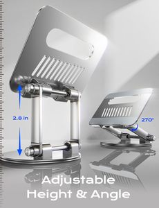 Soporte Giratorio para Portátil LISEN 360, Soporte Ajustable para Computadora Portátil, Soporte Giratorio para Escritorio, Soporte Portátil para Oficina y Reuniones - Product Image 2