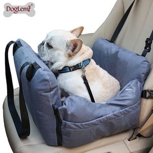 Correa de seguridad para perros cálida para mascotas, elevador de asiento de coche al por mayor, con funda lavable para coche, bolsillo de almacenamiento de viaje, patrón impreso - Product Image 2