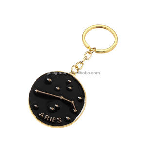 En vrac personnalisé signe du zodiaque porte-clés Cancer Bélier Gémeaux Scorpion Capricorne zodiaque métal émail <span class=keywords><strong>Horoscope</strong></span> porte-clés amis cadeau - Product Image 5