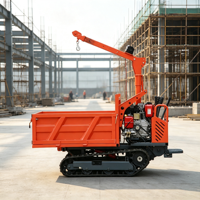 Kompakter Diesel-Raupenlader Mini-Dumper 1 Tonne Selbstkippend Kraftstoffeffizient Hydraulikpumpe Motor Hoher Lastmoment für