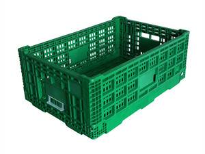 Nhà Máy đục ráp ráp Rau Crate giá rẻ Nhựa <span class=keywords><strong>container</strong></span> nhựa có thể gập lại vận chuyển Crate - Product Image 2