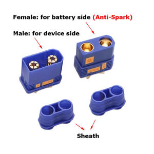 QS8S 110A connecteur Anti-étincelle plaqué or prise de câble de batterie robuste résistant à la chaleur pour E-Bike Drone en laiton Nylon Power - Product Image 2