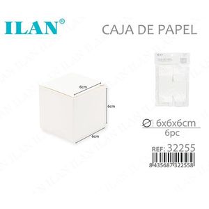 Scatola di Carta Ilan 6x6x6 Cm Cubo Pieghevole per Imballaggio 6 Pezzi - Product Image 3