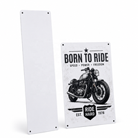 Plaque d'étiquetage suspendue en aluminium personnalisable par sublimation avec trou pour équipement industriel et commande en restaurant