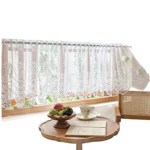 Cortinas Cortas Blancas para Cocina, Estilo Romántico Francés, Cortinas Transparentes de Encaje, Decoración para Ventanas, Venta al por Mayor de Fábrica, Cortinas Hechas a Medida - Product Image 5
