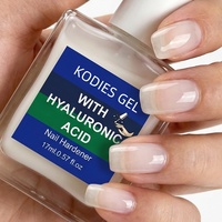 Durcisseur d'ongle à l'acide hyaluronique avec logo personnalisé Renforceur d'ongle sec naturel Marque privée Croissance de traitement d'art d'ongle blanc laiteux