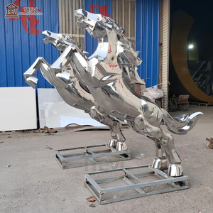 Scultura di <span class=keywords><strong>aquila</strong></span> animale in acciaio inossidabile di grande Design moderno famoso per giardino esterno - Product Image 3