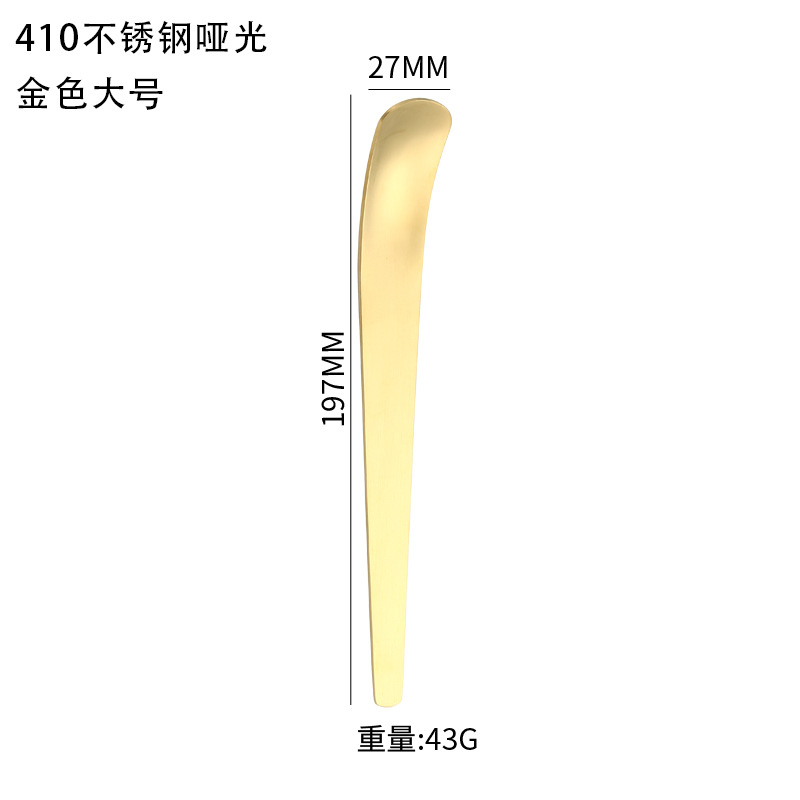 Acier inoxydable 410 - Or - Grand - Mat