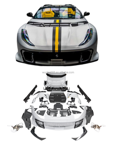 Kit carrosserie en fibre de carbone pour <span class=keywords><strong>Ferrari</strong></span> 812 <span class=keywords><strong>Competizione</strong></span> A - Pare-chocs avant et arrière, jupes latérales, diffuseur, capot - Product Image 1