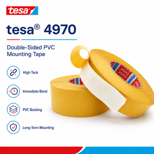 เทปพีวีซีสองหน้าสีขาว <span class=keywords><strong>Tesa</strong></span> <span class=keywords><strong>4970</strong></span> หนา 0.225 มม. เทปกาวอะคริลิกแข็งแรงสำหรับติดตั้ง - Product Image 1