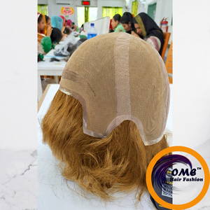 Peluca de Cabello Humano Remy con Encaje Completo para Hombre, Base de Encaje Francés HD Transparente, Pre-Desplumada, Nudos Decolorados, Marca Privada OEM - Product Image 1