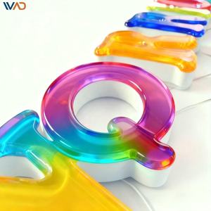 Letrero Personalizado <span class=keywords><strong>para</strong></span> Tienda al Aire Libre, Letrero Iluminado en 3D, Letras de Canal de Acrílico Tipo Gelatina <span class=keywords><strong>para</strong></span> Guardería, Tienda de Bebés, Aula Infantil - Product Image 4