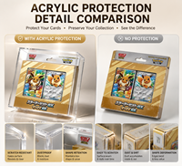 Étui de protection magnétique en acrylique transparent épais anti-jaunissement de 5 mm pour cartes TCG japonaises Starter Set Ex Eevee Ex