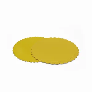 골판지 케이크 보드 케이크 드럼 원형 및 사각형 황금 호일 12mm 두께 식품 용기 종이 보드 케이크베이스 재활용 가능