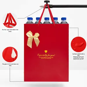 Bolsa de Regalo Estilo Coreano con Lazo y Asa de Cuerda con Estampado Dorado/Plateado para Empaque de Joyería y Ropa - Product Image 4