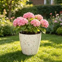Ventes en gros de pots et jardinières en plastique de grande taille à effet grès pour plantes d'intérieur et d'extérieur
