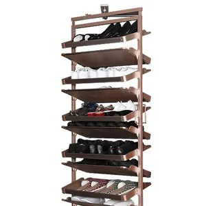 Alumínio alta qualidade Rotating Shoes Racks Display 180 Degrees Shoes Organizer Storage