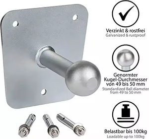 Soporte de Pared <span class=keywords><strong>para</strong></span> Bicicleta con Cabezal Esférico, Colgador <span class=keywords><strong>para</strong></span> Garaje con Soporte Trasero y Dispositivo de Gancho de Tracción, Accesorios <span class=keywords><strong>para</strong></span> Bicicleta - Product Image 6