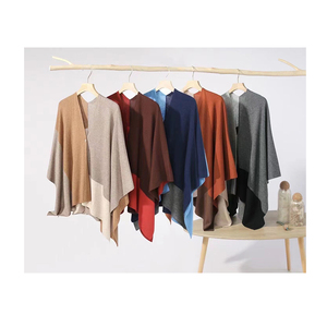 Conjunto de gorro <span class=keywords><strong>morado</strong></span> de lana gris, bufanda pashmina de Cachemira, chales finos, chal <span class=keywords><strong>bordado</strong></span> con mangas - Product Image 1