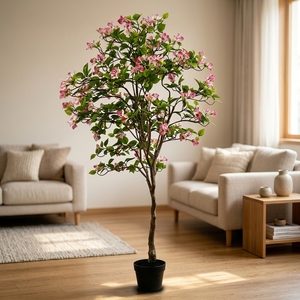 Árbol de Buganvillas Artificial, Árbol de Flores de Seda de 130 cm y 155 cm, Decoración Floral Realista para Bodas, Hogar y Jardín - Product Image 4