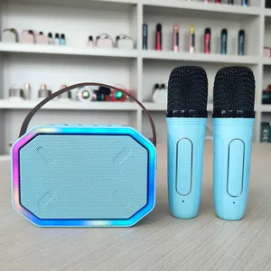 Mini Kids Karaoke Set Bluetooth fiesta altavoces bajo alta calidad fuerte Videoke micrófono inalámbrico portátil