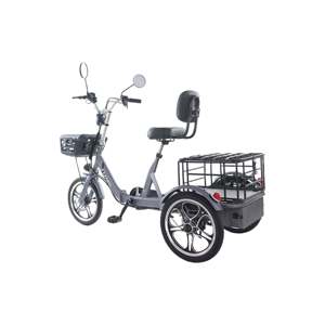 Triciclo Eléctrico Plegable de Carga con Motor sin Escobillas de 48V 350W, Tracción Trasera, Neumático de 16 Pulgadas, Carga Máxima de 200 kg, Alcance de 100-150 km, Marco de Acero de Alto Carbono - Product Image 5