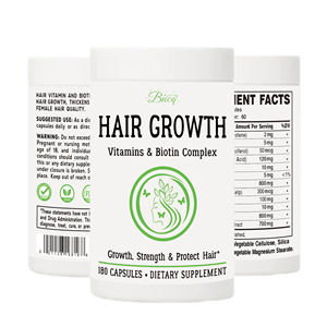 Cápsula compleja de biotina de vitaminas para el crecimiento del cabello OEM - Product Image 3