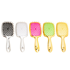 Peine de malla electrochapado de 15 cm, peine metálico hueco para masaje de cabeza, multifunción, rectangular, para la población en general - Product Image 1