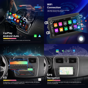 Hikity cho Dacia Khăn lau bụi Renault LADA <span class=keywords><strong>7</strong></span>-inch <span class=keywords><strong>Android</strong></span> Car đài phát thanh không dây Carplay <span class=keywords><strong>Android</strong></span> Auto GPS Wifi/GPS autoradio bán buôn - Product Image 2