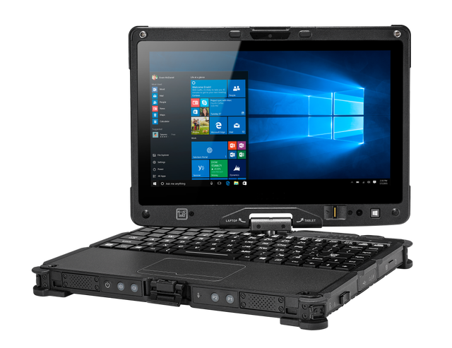 Getac V110 Tablet-Laptop Hybrid Durable Intel I5 Rugged Device with English Keyboard 180 Degree Rotatable Screen