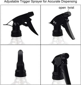250ml 500ml Clear Glass Square <b>Bottle</b> with Black <b>Trigger</b> <b>Spray</b> Nozzle and Screen Printing - Product Image 4