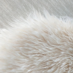 Tapis tricoté moelleux en fausse peau de mouton <span class=keywords><strong>beige</strong></span> lavable chambre adolescent dortoir salon mignon tapis floral - Product Image 2