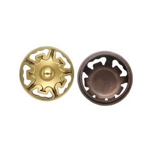 Zinc Alloy <b>Lamp</b> Base HD-986491 Precision Machined Electrophoresis Black Electroplating Gold Surface Treatment - Product Image 1