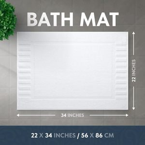 Tapis <span class=keywords><strong>de</strong></span> <span class=keywords><strong>bain</strong></span> moderne en coton blanc à séchage rapide pour les pieds, ambiance estivale avec revêtement <span class=keywords><strong>antidérapant</strong></span>, technique <span class=keywords><strong>de</strong></span> coupe-poils pour la maison et l'hôtel, utilisation dans la <span class=keywords><strong>salle</strong></span> <span class=keywords><strong>de</strong></span> <span class=keywords><strong>bain</strong></span> - Product Image 3