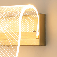 Applique murale moderne nordique LED acrylique feuille d'or salon chambre chevet applique murale