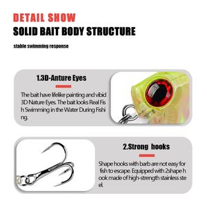 Leurres durs SNEDA 7,5 cm 13 g, 5 couleurs disponibles, leurres de pêche réalistes pour le bar, le brochet, le lucioperche, vente en gros disponible - Product Image 5